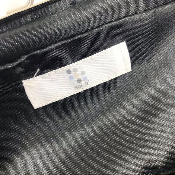 Apt. 9 Black Satin Beaded Floral Sparkle Bead Handle Mini Evening Bag - Picture 16 of 16